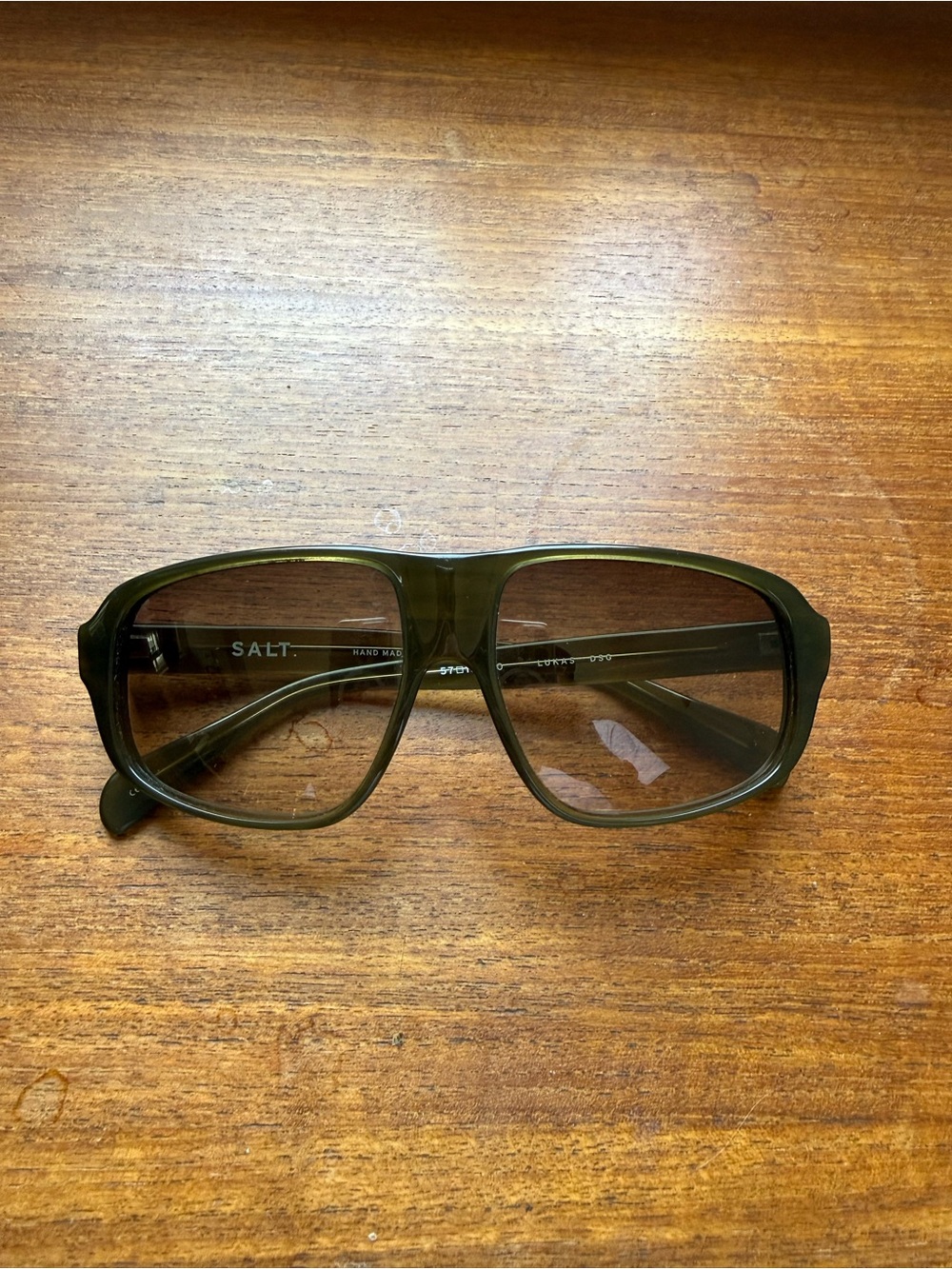 Men's SALT OPTICS “Lukas” Olive Green Sunglasses - Classic Square Frame
